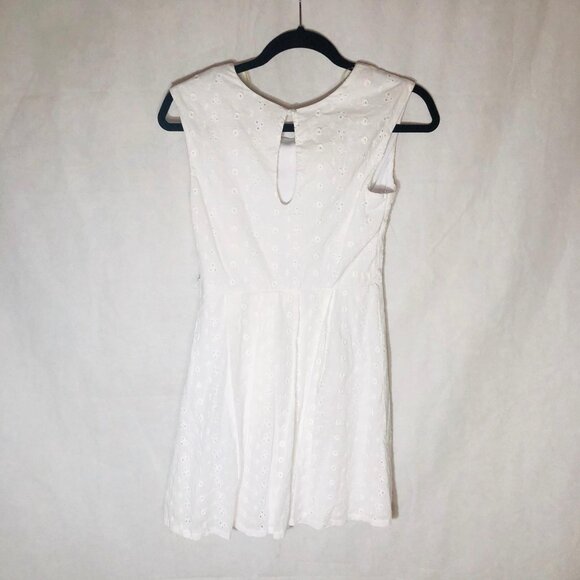 Ruby Rox sleeveless dress white pleated lace 2 layers size 5 new tags READ - Picture 7 of 10